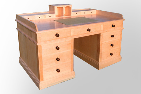 Maple pedestal desk 